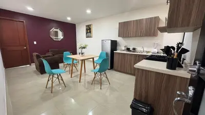 Una cocina o zona de cocina en Departamento Céntrico Perote