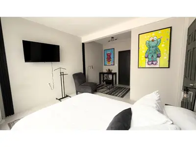 Una televisión o centro de entretenimiento en HOMSTY Escondite chido de Texmelucan