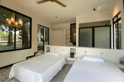 Cama o camas de una habitación en Nour Huatulco