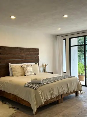 Cama o camas de una habitación en Casa Madera 1C