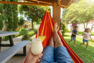 Niños alojados en Sólo para ti, jacuzzi, gran jardín, fogata y palapa