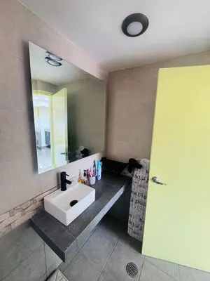 Zona de estar de Loft con terraza privada en CDMX