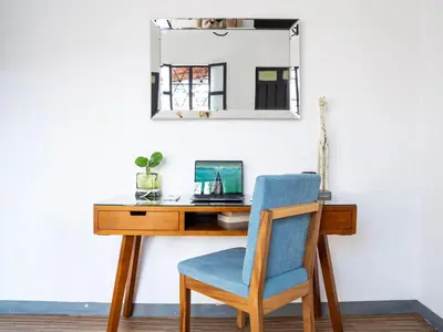 Plano de Estilo y confort Apt Aire acondicionado y Terraza y Estudio