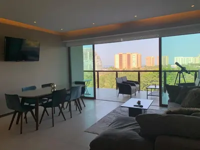 Zona de estar de Departamento en Playa en La Isla Residences Acapulco
