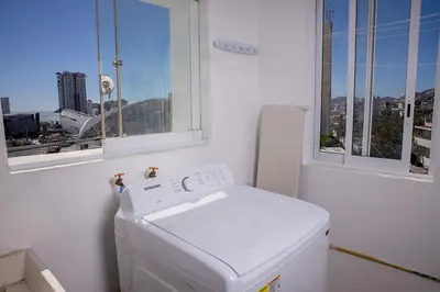Cama o camas de una habitación en Padrísimo apartamento frente al mar
