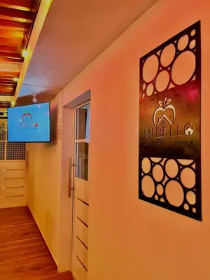 Una televisión o centro de entretenimiento en Mi bello Zacatlán-Suite Manzana Peruana