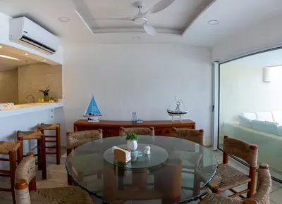 Zona de estar de Apartment with the sea at your feet