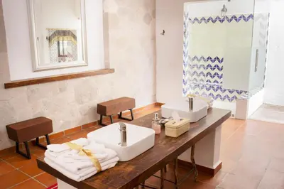 Un baño de Hotel Casa Corazón Malinalco