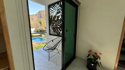 Jardín al aire libre en Chalchitepetl hab en Casa Carolina