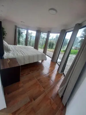 Cama o camas de una habitación en Cabañas el Rincon de los Sueños