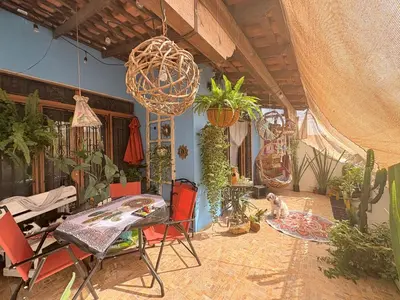 Jardín al aire libre en Espacios Livemarlu casa de huéspedes