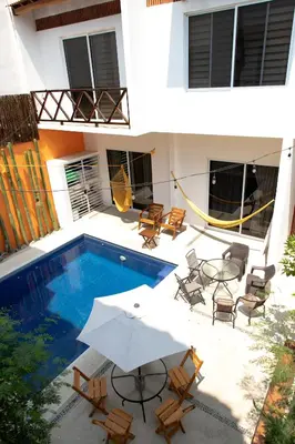 Piscina en o cerca de Ocean View House with 3 levels Terrace and Pool 5 min to Beach Bacocho Coral and Carrizalillo