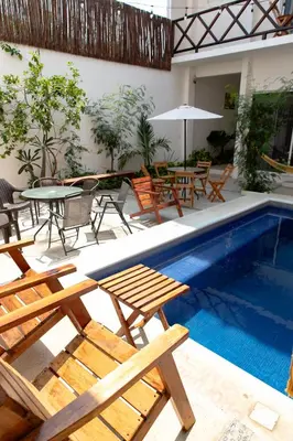 Piscina en o cerca de Ocean View House with 3 levels Terrace and Pool 5 min to Beach Bacocho Coral and Carrizalillo