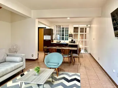 Zona de estar de Family Size - 4BR House in Oaxaca - Peaceful