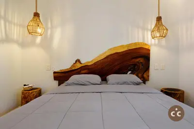 Cama o camas de una habitación en Unmatched Suite, two bedrooms facing Zicatela