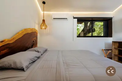 Cama o camas de una habitación en Unmatched Suite, two bedrooms facing Zicatela