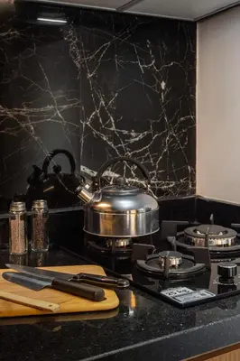 Una cocina o zona de cocina en Departamento cerca de Estadio GNP y Aeropuerto