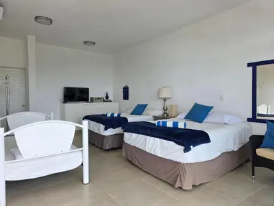 Cama o camas de una habitación en Villa Monte Aragón