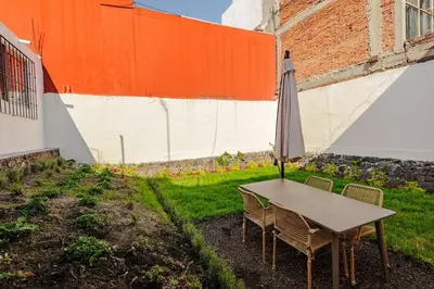 Plano de Casa con jardín y estacionamiento privados en Coyoacán
