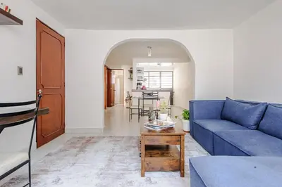 Plano de Casa con jardín y estacionamiento privados en Coyoacán