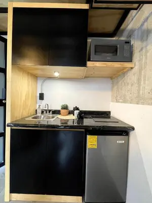 Una cocina o zona de cocina en Living Universidad