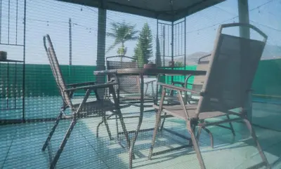 Un balcón o terraza de Habitación nueva y cálida con serenidad en la terraza GARCÍA LÓPEZ