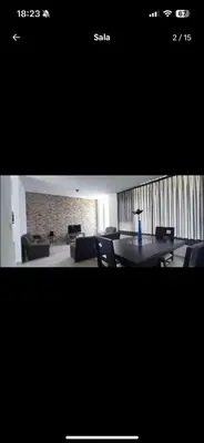 Zona de estar de Amplio apartamento, Excelente ubicación 3 habitaciones 5 camas