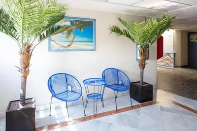 Zona de estar de Hotel Puerto Angel