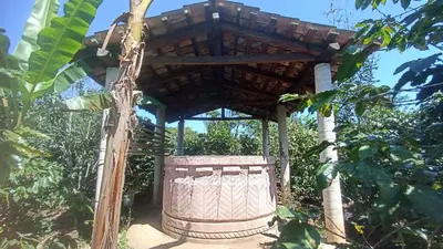 Jardín al aire libre en Finca MR