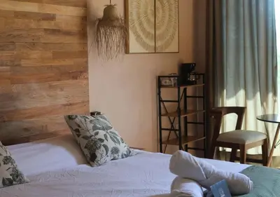 Cama o camas de una habitación en Casa Ampa Zikatela- Brisas de Zicatela- Puerto Escondido