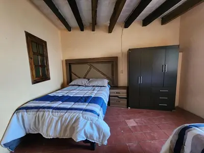 Cama o camas de una habitación en Camino Santa Prisca