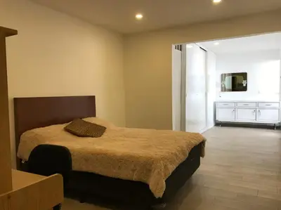 Cama o camas de una habitación en Residencia Centro Expositor-Feria-Centro-Los Fuertes