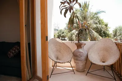 Zona de estar de Casa Limon 2 bedrooms pool AC La Punta