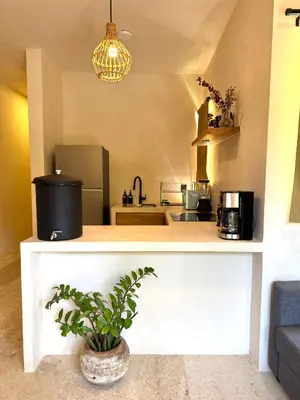 Una cocina o zona de cocina en Casa Limon 2 bedrooms pool AC La Punta