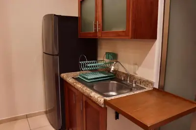 Plano de Depa 102A en Huatulco con alberca y terraza 5 min playa
