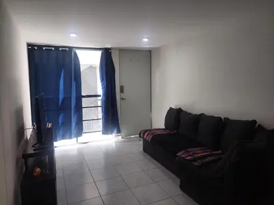 Zona de estar de A solo 10 min de Aeropuerto de la de la CDMX y Estadio GNP Vigilancia 24 horas