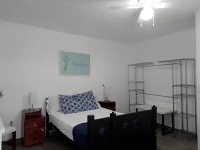 Cama o camas de una habitación en Casa el Refugio de las Flores