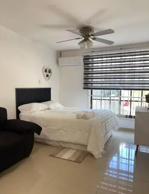 Cama o camas de una habitación en The Room Veracruz, super location