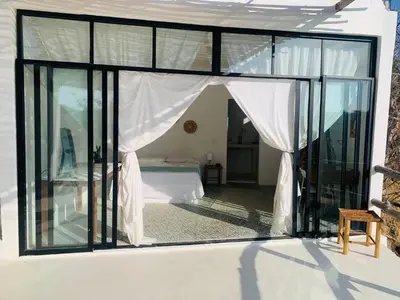 Un patio o zona al aire libre en Casa Plaia