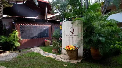 Jardín al aire libre en Quinta Chiapas