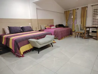 Cama o camas de una habitación en Apartament Furnished in Mitla