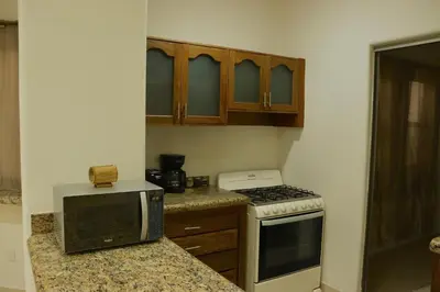 Plano de Depa 101B en Huatulco con alberca y balcón a 5 min playa
