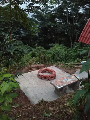 Jardín al aire libre en Cabañas Hogar Bambu Cuetzalan