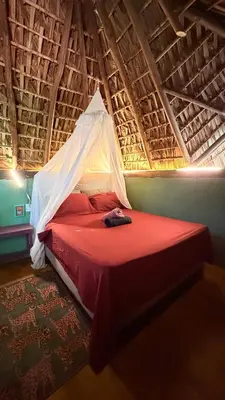 Cama o camas de una habitación en El Chiringuito, Mermejita