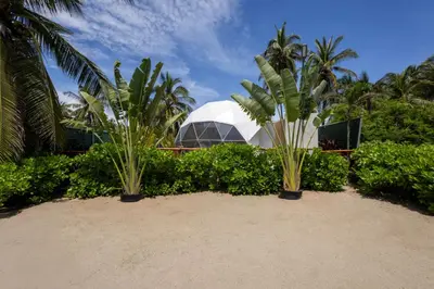 Jardín al aire libre en Mar de Barra Glamping