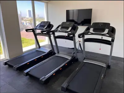 Gimnasio o instalaciones de fitness de Increíble departamento con vista al mar