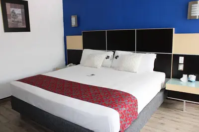 Cama o camas de una habitación en Hotel Aqueronte
