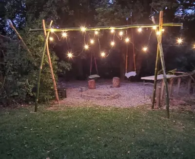Jardín al aire libre en Cabaña HobbitXoxo