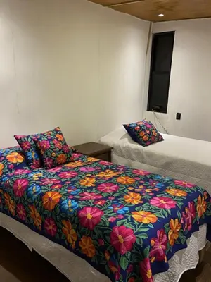 Cama o camas de una habitación en El rincón mazateco