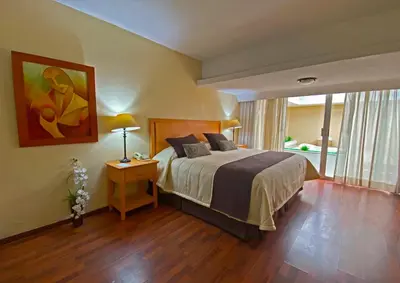 Cama o camas de una habitación en Hotel Villa Florida Córdoba